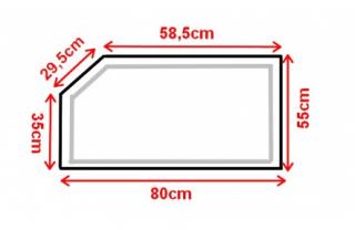 Koupelnové zrcadlo s LED osvětlením 80x55 cm ATLANTA ATYPICKÉ (Výroba na zakázku)