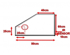 Koupelnové zrcadlo s LED osvětlením 80x60 cm BOSTON ATYPICKÉ (Výroba na zakázku)