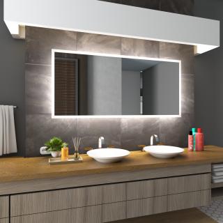Koupelnové zrcadlo s LED osvětlením 80x60 cm BOSTON, barva studená (Výroba na zakázku)