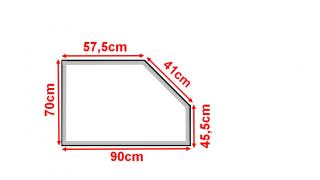 Koupelnové zrcadlo s LED osvětlením 90x70 cm BOSTON ATYPICKÉ (Výroba na zakázku)