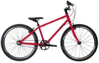 SEŘÍZENÉ + STOJÁNEK dárek! Lehké dětské kolo s ŘEMENEM Bungi Bungi Nexus 3, vel. 24" - červená (dětské kolo s řemenem!)