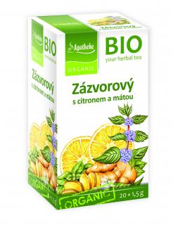 Bio Zázvor s citronem a mátou čaj 20x1,5g
