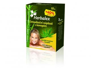 Herbalex - detoxikační náplasti s konopím 10 ks + 40% ZDARMA