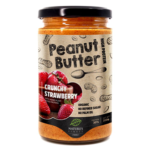 Peanut Butter Crunchy Strawberry Bio 350g (Bio Arašídový krém jahodový) Jméno: Peanut Butter Banana & Vanilla Bio 350g (Bio Arašídový krém…