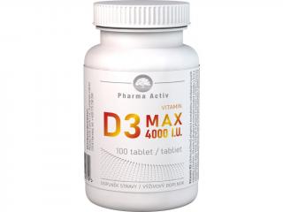 Pharma Active Vitamin D3 MAX 4000 I.U. 100 tbl.
