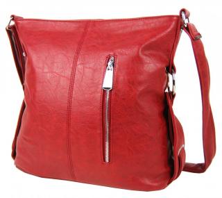 Červená moderná crossbody dámska kabelka 67-MH