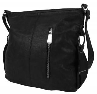 Čierna moderná crossbody dámska kabelka 67-MH