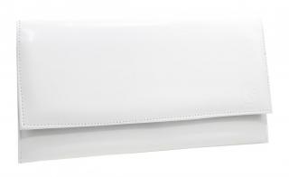 Elegantná biela matná tenká dámska listová kabelka SP07 GROSSO