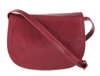 Kožená crossbody dámska kabelka Enila I Fratelli burgundská červená