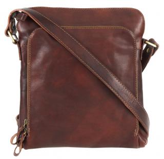 Kožená kvalitná pánska crossbody taška NICO 24x27x8 cm hnedá