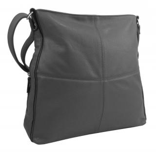 Praktická veľká dámska crossbody kabelka 47-MH tmavo šedá