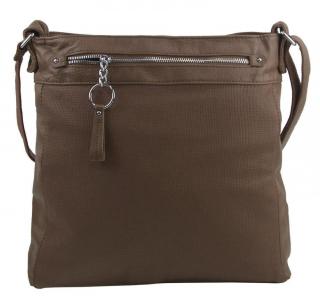 TESSRA Veľká ílovo hnedá crossbody dámska kabelka D5580