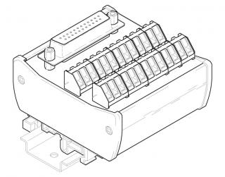 připojovací modul, konektor D-SUB 25 pinů, typ MC25-F