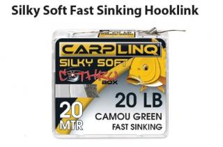 CARPLINQ Návazcová Šňůrka SILKY SOFT Fast Sinking 20m/30lb - Zelená