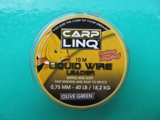 CARPLINQ Šňůra Liquid Wire 10m/40lb - Olive Green