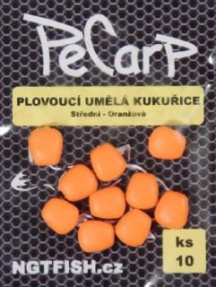 PeCarp Plovoucí kukuřice střední - (oranžová) 10ks