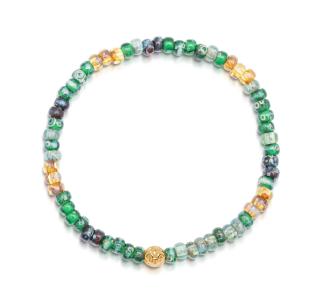 PÁNSKÝ NÁRAMEK NIALAYA X JOHNNY EDLIND GREEN MIYUKI BEADS Velikost: L (18-19cm)