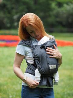 Storchenwiege WrapBabyCarrier GRAFIT  + 1x pár návlečků na nožičky