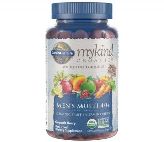Mykind Organics - žvýkací multivitamíny z organického ovoce pro muže 40 +, 120 gumídků