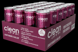 CLEAN DRINK BCAA ENERGETICKÝ NÁPOJ balení: 24 x 330 ml, Příchuť: černý rybíz a malina