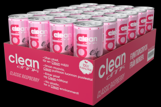 CLEAN DRINK BCAA ENERGETICKÝ NÁPOJ balení: 24 x 330 ml, Příchuť: malina