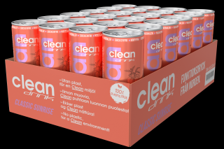 CLEAN DRINK BCAA ENERGETICKÝ NÁPOJ balení: 24 x 330 ml, Příchuť: mango a broskev