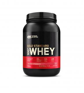 OPTIMUM NUTRITION PROTEIN 100% WHEY GOLD STANDARD balení: 900g, Příchuť: jahoda