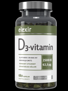D3-Vitamin, 2 500IU, 180 kapslí