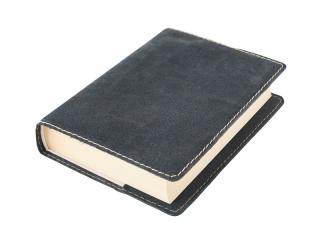 Obal na knihu KLASIK Barva kůže: Černá semiš (D38), Velikost: XL - 25,5 x 39,8 cm