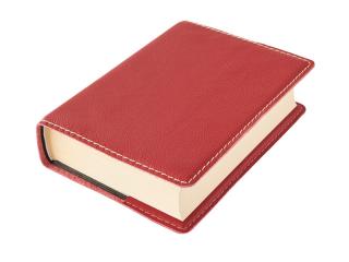 Obal na knihu KLASIK Barva kůže: Červená (K64), Velikost: M - 22,7 x 36,3 cm