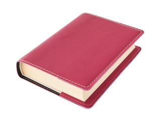 Obal na knihu KLASIK Barva kůže: Růžová (Z702), Velikost: M - 22,7 x 36,3 cm