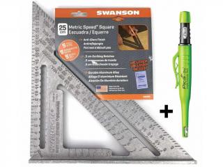 Swanson -   Speed Square   metrický tesařský úhelník + tužka