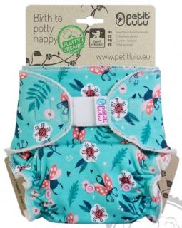 Petit Lulu kalhotková plena Fluffy Organic - berušky na louce, suchý zip
