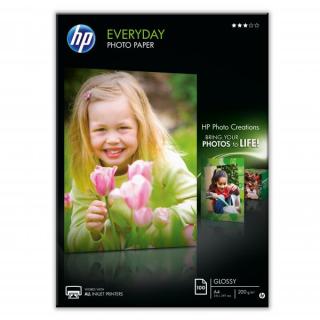 HP Everyday Glossy Photo Paper, foto papír, lesklý, bílý, A4, 200 g/m2, 100 ks, Q2510A, inkoustový, ke každodennímu použití