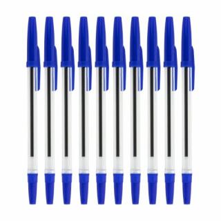Kuličkové pero, jednorázové, modré, 12ks