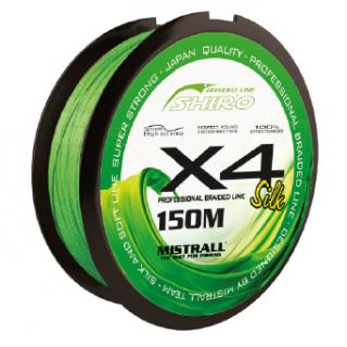 Šňůra Shiro X4 Green, 150m/0,10mm/5,8kg