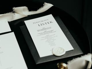 Svatební menu papírové Papír: Bílý, Rozměry: 10x15cm