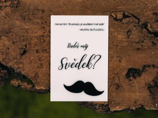 Žádost o svědectví - svědek Plexisklo: Mléčné, Barva písma: Vlastní