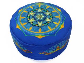 Meditační polštář s mandalou HVĚZDA (autorský design) Velikost: ∅30 x v12 cm