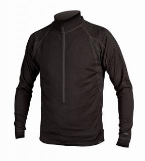 Triko Endura Baa Baa Merino L/S Zip-Neck, černé