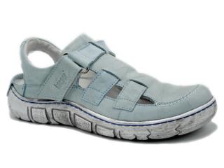 Dámské boty Kacper 2-0479 modrá (Maximálně pohodlné polobotky z nejlepší přírodní kůže)
