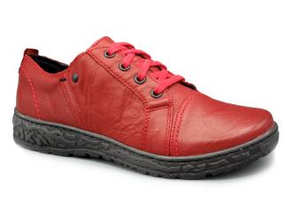Dámské boty Kacper 2-6319 červená (Maximálně pohodlné polobotky z nejlepší přírodní kůže)