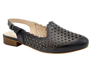 Dámské letní boty Bonamoor B35 černá (Letní obuv s páskem na patě)