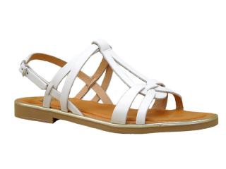 Dámské letní boty Misstic M34397 bílá (páskové sandály z pravé lícové kůže)