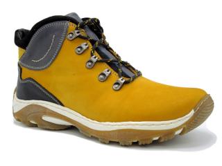 Dámské zimní boty Klondike T11 žlutá (Trekové boty z prvotřídní nubukové kůže)