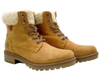 Dámské zimní boty Klondike WH-354H camel (Maximálně pohodlná zimní obuv z nejlepší přírodní kůže. Investice do této obuvi se jistě vyplatí, vydrží neskutečně dlouho.)