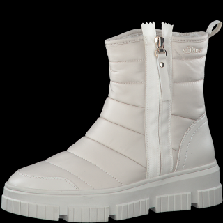 Dámské zimní boty s.Oliver 5-26480-41 krémová (Kotníkové boty s kožešinkou a Tex membránou)