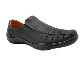 Pánské boty Thomas T506 černá (Pánské prozouvací polobotky / mokasíny)