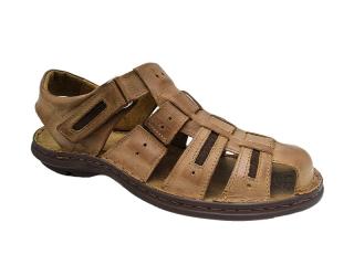 Pánské letní boty Klondike S-25 hnědá (Pánská letní obuv z pravé kůže)