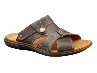 Pánské sandále DP024 tm. hnědá (pánské letní boty 2v1, pantofle nebo sandále)